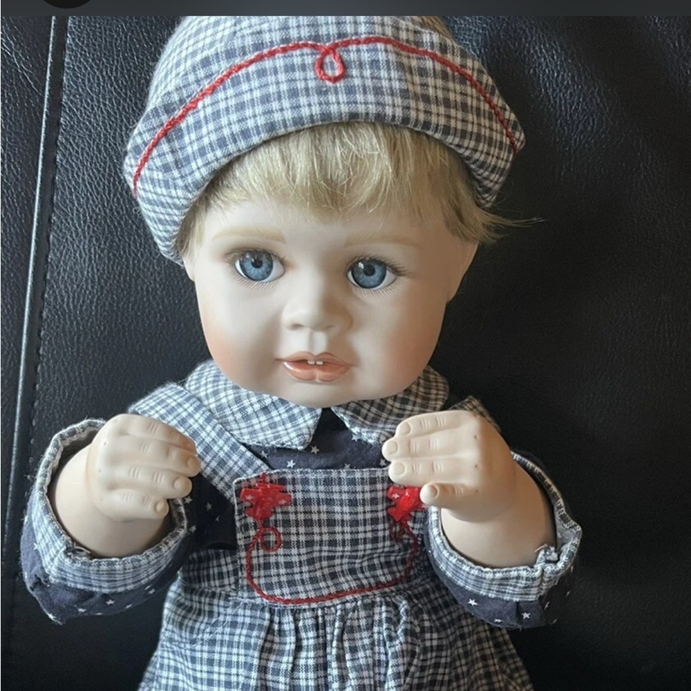 1991 Hamilton Collection “Andrew” 18in.Porcelain Doll Artist Connie Walser Derek